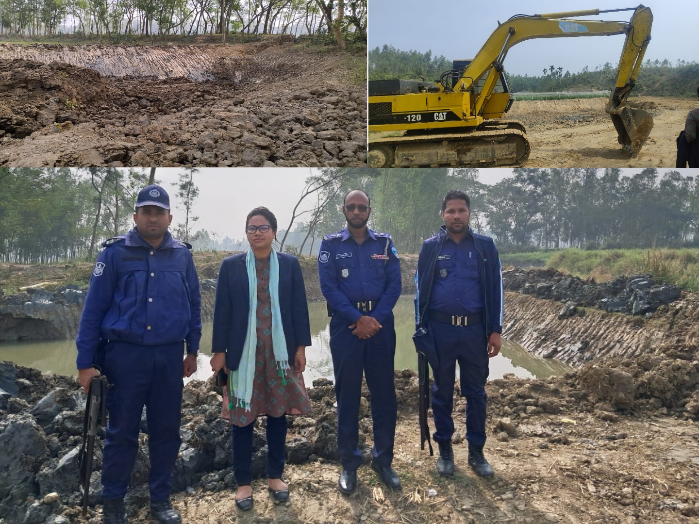 চন্দনাইশে টপ সয়েল কাটায় ব্যবসায়ীকে জরিমানা