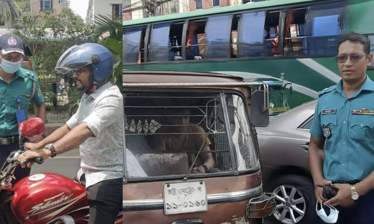 সিএমপি ট্রাফিক উত্তরের অভিযানে শতাধিক যানবাহন আটক