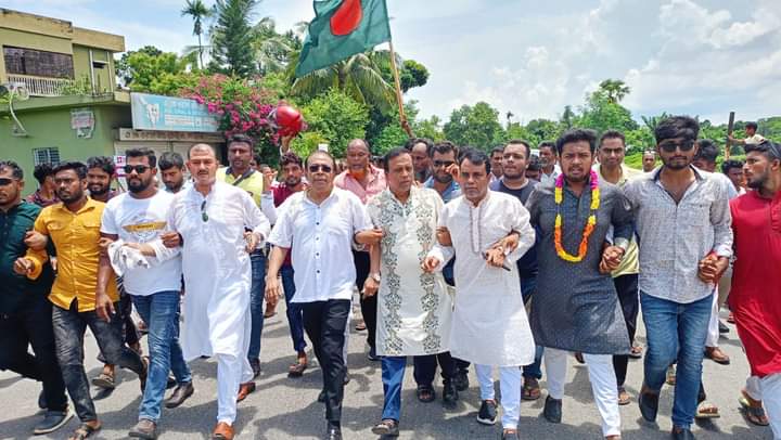 কারামুক্ত বিএনপি নেতা খন্দকার নাসিরকে সংবর্ধনা ও আনন্দ মিছিল 