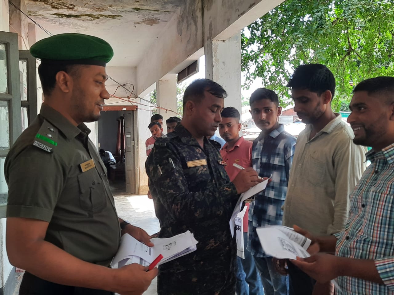 লংগদুতে শারদীয় দুর্গাপূজা উপলক্ষে আনসার ও ভিডিপির সদস্য বাছাই