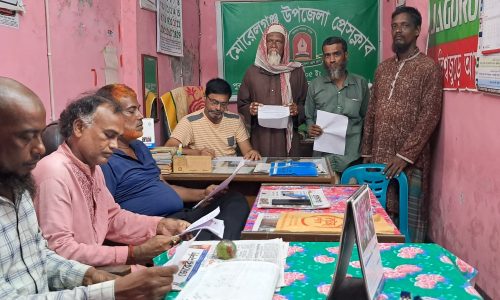 মোরেলগঞ্জে জমি জবরদখল ভাইয়ের পরিবারের সংবাদ সম্মেলন