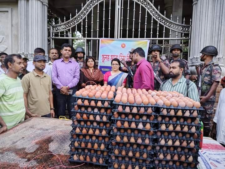 বোয়ালখালীতে সুলভ মূল্যে ডিম বিক্রয় শুরু