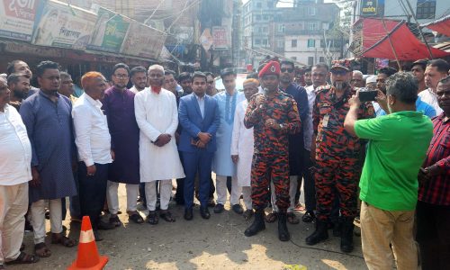 চন্দ্রগঞ্জ বাজারে অগ্নি নির্বাপন মহড়া অনুষ্ঠিত