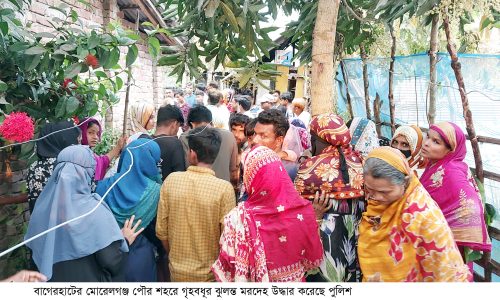 মোরেলগঞ্জ গৃহবধূ গলায় ফাঁস লাগিয়ে আত্মহত্যা