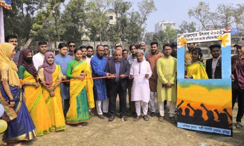 দেবীদ্বার সুজাত আলী সরকারি কলেজে বসন্ত বরণ ও তারুণ্যের পিঠা উৎসব