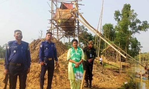 নালিতাবাড়ীতে অবৈধ বালু উত্তোলনের দায়ে কারাদন্ড