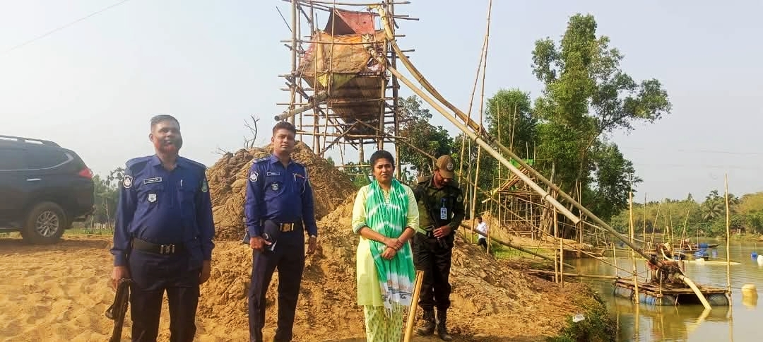 নালিতাবাড়ীতে অবৈধ বালু উত্তোলনের দায়ে কারাদন্ড