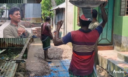 এলাকাবাসীর স্বপ্নপূরণে নিজ অর্থায়নে রাস্তা নির্মাণ করলেন প্রবাসী জজ মিয়া