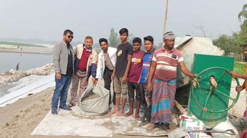 উলিপুরে তিস্তা নদীর বামতীর প্রতিরক্ষা কাজের উদ্বোধন