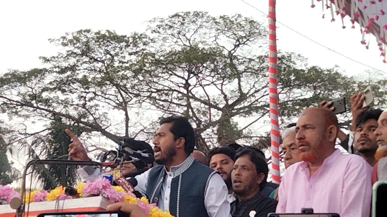 পটুয়াখালী-৩ আসনে প্রচারনার শেষ দিনে ট্রাক মার্কার সমর্থনে নির্বাচনী জনসভা জনসমুদ্র পরিণত