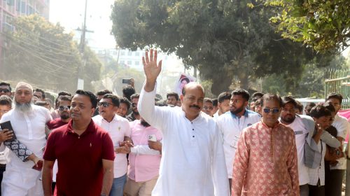 কুমিরায় আসলাম চৌধুরীর নির্বাচনী গণসংযাগ