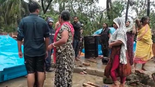 কলাপাড়ায় কাল বৈশাখী ঝড়ে ৫ টি বসতঘর পুরোপুরি বিধ্বস্ত