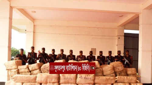 ব্রাহ্মণবাড়িয়ার আখাউড়া ও কসবায় বিজিবির পৃথক অভিযানে ভারতীয় শাড়ি ও অবৈধ পণ্য জব্দ