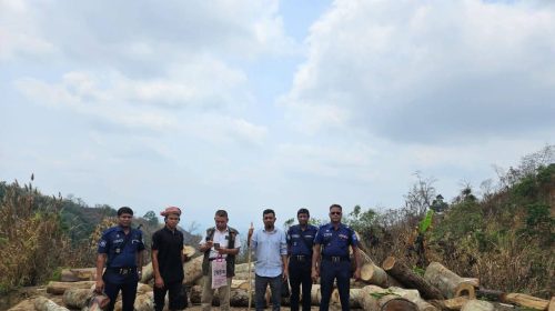 আলীকদম উপজেলার দূর্গম অঞ্চলে হাজার ঘনফুট বনের কাঠ উজাড়, প্রশাসনের অভিযান