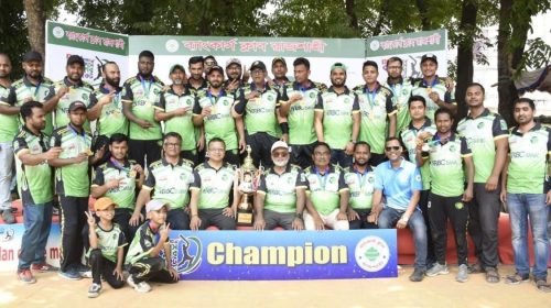 রাজশাহী ব্যাংকার্স ক্লাব ক্রিকেট টুর্নামেন্টের হ্যাটট্রিক চ্যাম্পিয়ন এনআরবিসি ব্যাংক