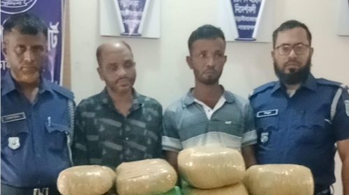 আড়াইহাজারে ২২ কেজি গাঁজাসহ ২ মাদক ব্যবসায়ী গ্রেফতার