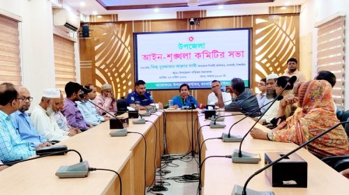 ধনবাড়ীত মাসিক আইন শৃঙ্খলা কমিটির সভা অনুষ্ঠিত