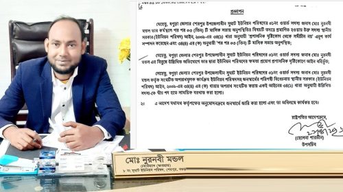 সাময়িক বরখাস্ত হলেন ইউপি সদস্য নুরনবী মন্ডল