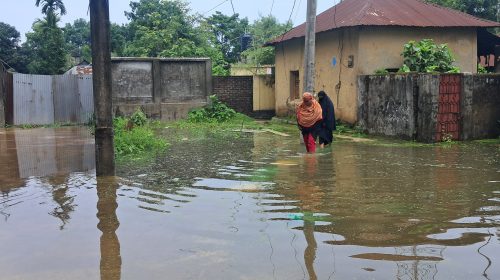 শ্রীপুর পৌরসভার অল্প বৃষ্টিতেই জলাবদ্ধতার সৃষ্টি, দুই শতাধিক পরিবার পানি বন্ধি