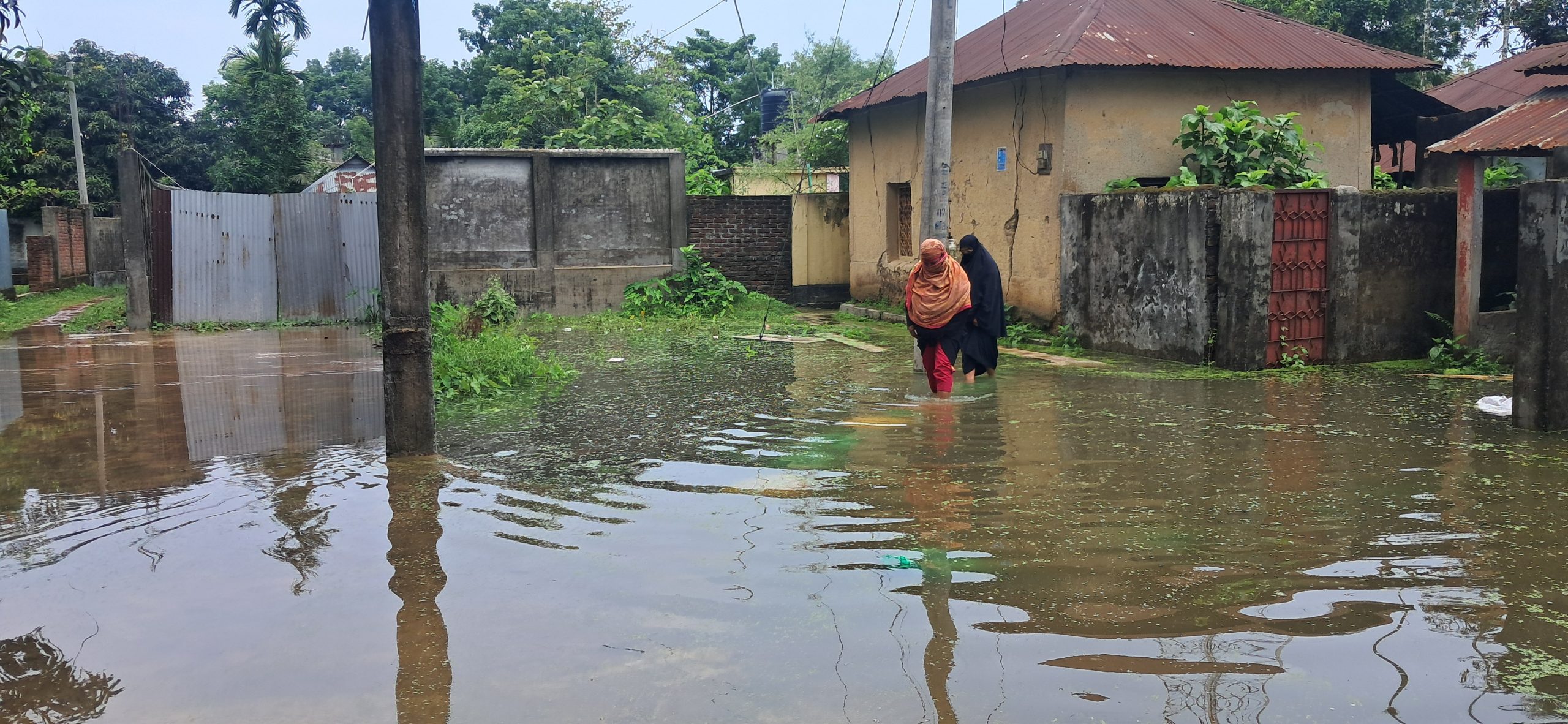 শ্রীপুর পৌরসভার অল্প বৃষ্টিতেই জলাবদ্ধতার সৃষ্টি, দুই শতাধিক পরিবার পানি বন্ধি