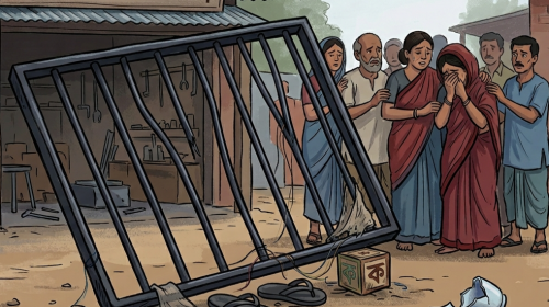 জানালার গ্রিল মাথায় পড়ে বকশীগঞ্জে শিশুর মৃত্যু