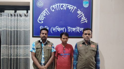 মির্জাপুরে ৩০০ পিস ইয়াবাসহ এক ব্যক্তিকে আটক করলো ডিবি পুলিশ